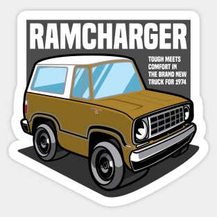 Light Gold Ramcharger - 1974 Sticker